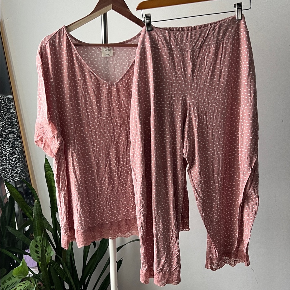 Soma Pink Dotted Pajama Set